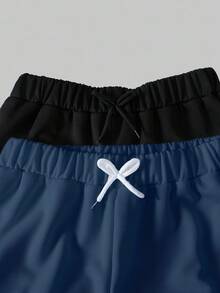 Sparklyn 2pcs/Pack For Tween Girls, Wide Leg Sweatpants, Casual Basic Fashion, Suitable For All Seasons