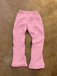 INAWLY 女式花卉印花松紧腰口袋休闲裤 - 粉色 - 查看 2