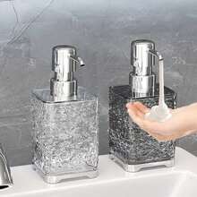 400毫升酒店浴室皂液器，可放置沐浴露、洗发水等，分体式瓶装，空瓶皂液器，浴室皂液器 - 彩色 - 查看 1