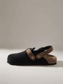 Solecia Spring/Autumn New -On Mule Flat Shoes For Christmas - Black - View 4