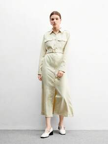 BizChic Giày cao gót mũi vuông đế dày cổ điển chống trượt thoải mái cho nữ - trắng - Xem 2