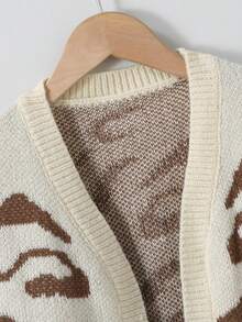 Tween Girls Fashionable Casual Leopard Print Long Cardigan, Autumn/Winter Cute Cardigan Kids Cardigan Sweater Cute Sweaters For Kids Big Girl Knit Cardigan Kids Big Sweater Cute Cardigan Girl Sweaters Cardigan Kids Sweaters For Girls Button Girl S Spring And Autumn Suit Girl Sweater Jacket Kids Cardigan For Girls Little Girl Cardigans Kids Sweaters For Girls Button Children Cardigan - Multicolor - View 3