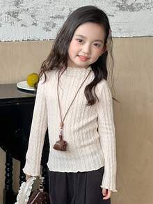 DAZY 女童高领修身长袖T恤，秋季款