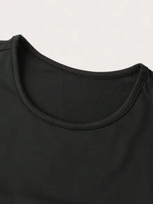 Tseoso 女式褶皱腰背心长裙，秋冬款，带内置衬垫的茶会礼服，晚宴礼服，优雅性感，派对、夜店、婚礼、四季皆宜，毕业典礼、老款、办公室装扮 - 黑色 - 查看 6