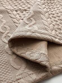 Elenzga Plus Size Women Loose Hooded Textured Two Pieces Set, Casual For Daily Commute