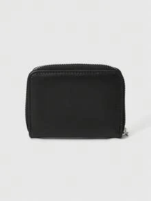 ROMWE 1pc Leopard Print Goth Style Compact Coin Purse - Black - View 5