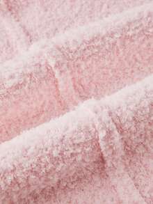 LUVLETTE Christmas & New Years Pajamas Winter Pink Basics Fuzzy Fleece Wrap Top & Pants 2 Piece Set Loungewear Pajama Set Lingerie As Outerwear - Pink - View 10