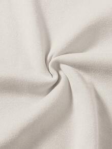 Attitoon Sweatshirt Lengan Panjang Berkerudung Tanpa Tali Serut, Kasual Sederhana untuk Musim Panas, Warna Polos, Ukuran Oversize - Aprikot - View 5