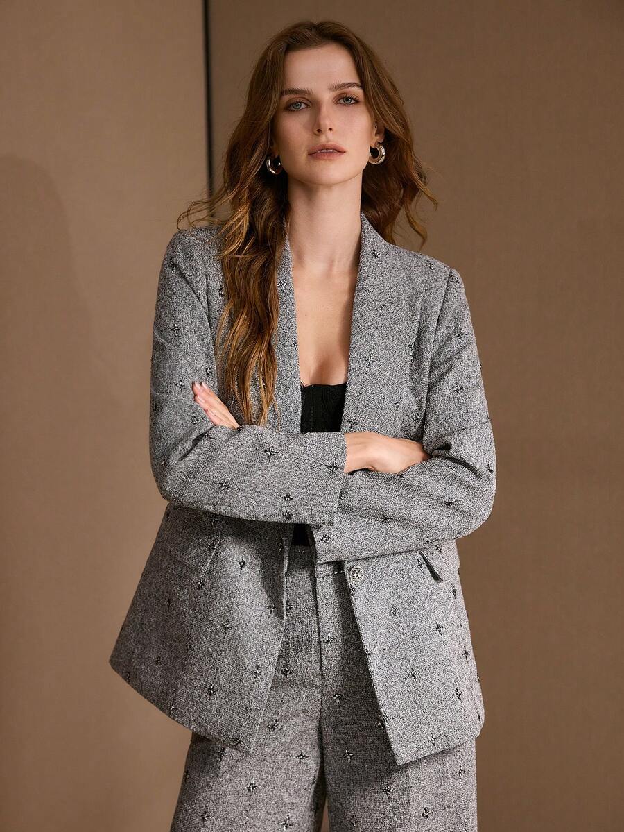 MOTF PREMIUM WOMEN'S STRUCTURED LOOSE FIT BLAZER, AUTUMN/WINTER