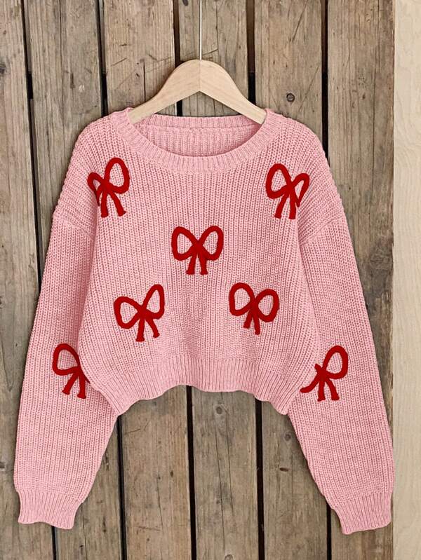 Sparklyn New Fashionable Versatile Cute Bow Knit Pullover Sweater For Girls Bow Sweater Kids Sweater With Bows Sweater For Tweens Bow Knit Pink Sweater Tween Girl Sweater Girl Clothes Autumn And Winter Clothes Cropped Knit Sweater Cute Sweater Sweater For Tweens Knit Sweater Teen Girl Knit Sweaters For Girls Tween Sweaters Autumn And Winter Clothes Girls Clothes Sweater For Tweens Kids Sweaters Sweater For Girls Kids Christmas Sweater Winter Sweaters Christmas Sweaters Girls Christmas Sweaters Teen Girls Christmas Sweatshirts Tween Girl Pink Sweater Pink Bow Knit Sweater Tween Girl Bow Sweater