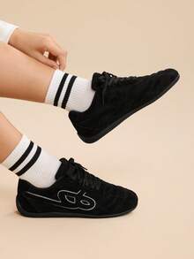 CUCCOO EASI Damen Kontrast-Farbe Schnür-Lässig Modische Bequeme Sportschuhe