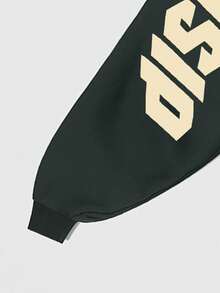 ROMWE MEN Street Life 男士蝙蝠袖连帽衫，适合日常穿着，春夏季 - 深灰色 - 查看 4