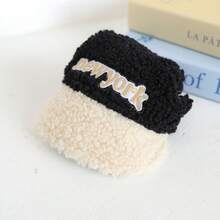 PETSIN 1pc宠物帽子猫狗通用秋冬加厚保暖棒球帽四色可选刺绣纽约露耳帽带可调节抽绳