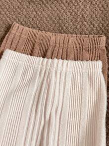 Loomiva 4pcs Baby Boy Cartoon Horse Pattern Knit Soft Round Neck Long Sleeve Half-Zip Pullover Top & Elastic Waist Pants Set - Multicolor - View 4