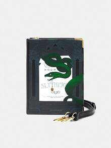 HARRY POTTER X SHEIN 女士时尚蛇纹方形单肩包 - 黑色 - 查看 7