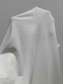 Swim Lushoire 女式夏季海滩纯色V领撞色蕾丝喇叭袖度假连衣裙 - 白色 - 查看 6