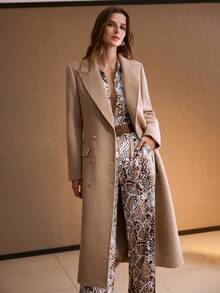 MOTF PREMIUM WOMEN'S SNAKESKIN PRINTED LONG SLEEVE SHIRT, AUTUMN/WINTER - Coffee Brown - View 6