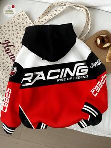 Slaydiva Áo sweatshirt in số và chữ cái tiếng Anh theo phong cách đường phố thường ngày, dáng rộng thoải mái, thích hợp cho mùa thu/đông. - Nhiều màu - Xem 2