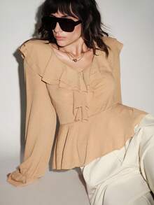 Lumivelle 女式衬衫 - 卡其色 - 查看 4