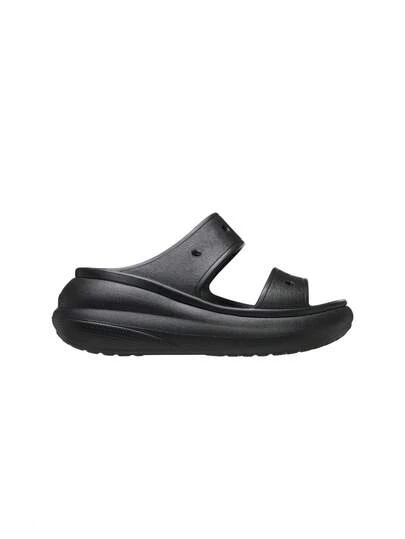 Crocs Classic Crush Women's Platform Sliders Black CR207670