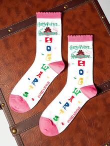 HARRY POTTER X SHEIN Women Crew Socks - Multicolor - View 1