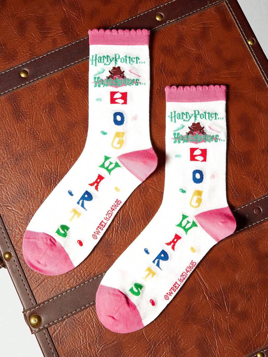HARRY POTTER X SHEIN Women Crew Socks - Multicolor - View 1