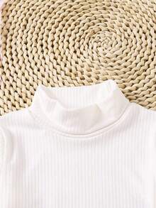 Elladie kids Mädchen Kleinkind Rollkragen Strick Unterhemd, weicher und bequemer Strickstoff, Rollkragenkonstruktion schützt effektiv den Hals der Mädchen vor Kälte, einfaches und klassisches Design passend für verschiedene Lagen und Oberbekleidung, geeignet für den täglichen Lässig-Trag, Outdoor-Aktivitäten, Herbst/Winter Saison