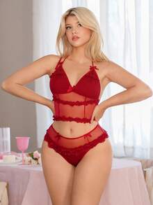 SHEIN 2 Stücke Sexy Göttin Elegante Dessous Set