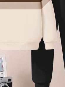 Set de 2 sudaderas con capucha de ajuste holgado y casual para niños, adecuadas para otoño/invierno - Multicolor - Ver 6