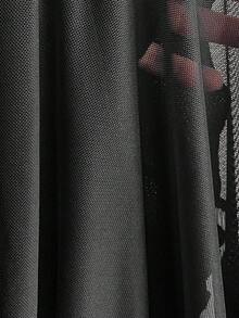 Soleia 全新度假西部海滩婚礼宾客服装、毕业早午餐、圣帕特里克节、春假、复活节、音乐节、优雅波西米亚热带露肩无袖网眼荷叶边下摆两件套 - 黑色 - 查看 6