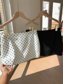 Comfortcana 女式纯色圆点印花 A 字裙