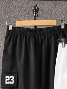 SHEIN 青少年男孩数字印花慢跑裤 - 彩色 - 查看 5