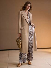 MOTF PREMIUM WOMEN'S SNAKE SKIN PRINT STRAIGHT LEG PANTS, AUTUMN/WINTER - Coffee Brown - View 5