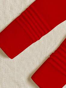 SHEIN Happikins 2pcs/Set Young Girl Casual "Merry Christmas" Cute Cartoon Reindeer Print Red Festive Crew Neck Long Sleeve Sweatshirt And Leggings Outfit, Suitable For Autumn/Winter - Multicolor - View 6