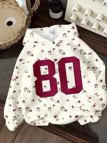 Attitoon 女士碎花长袖休闲卫衣，适合秋冬季穿着 - 彩色 - 查看 1