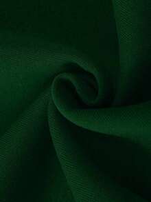 Manfinity Sport Corelite 男士休闲日常通勤简约纯色拉链连帽运动夹克，春秋季拉链连帽衫深绿色男士连帽衫 - 綠色 - 查看 5