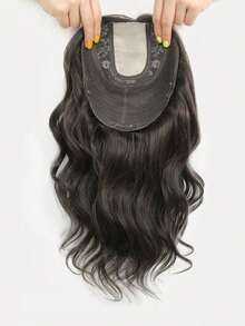 14 英寸女士真发发片，适合头发稀疏的女性，8x8 英寸大底座真发发片，适合日常佩戴和造型 - S2 - 查看 3