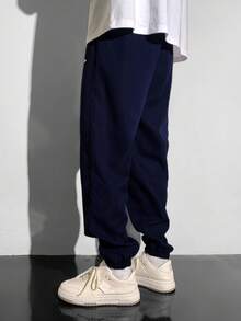 SHEIN 青少年男孩休闲印花裤，适合街头服饰、朋克、摇滚、休闲外出、派对、音乐节、春夏季