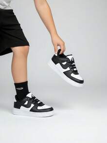 Kids Sneakers - Black and White - View 1
