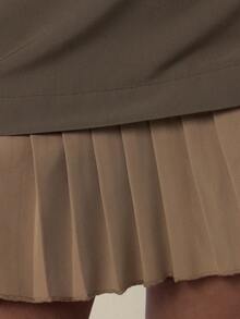 MUSERA Thin Strap Bust Detail A-Line Pleated Hem Mini Dress Spring Summer Cute Soft Holiday Beach Ibiza Festival Western Vacation Night Out Date Night, Night Out, Birthday, Back To School  Halloween  Party  Chic Summer Outfit Elegant - Multicolor - View 7