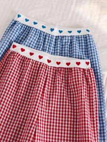 4pcs/Set Teen GirlPink & Blue Long Sleeve Pajama Set Long Sleeve Pajama Sets For Teen Girls Girl S Pajama Sets - Multicolor - View 6