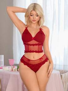 SHEIN 2 Stücke Sexy Göttin Elegante Dessous Set
