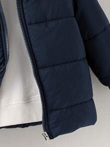 SHEIN Young BoyOutdoor Street Style Gentleman Thick Padded Jacket, Autumn/Winter