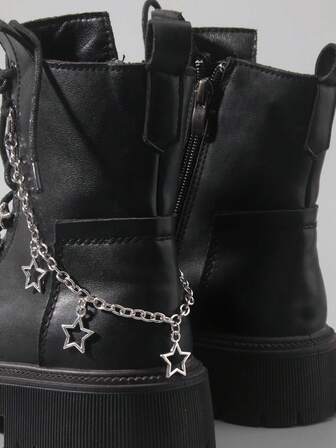 Goth 1pc Punk Style Hollow Star Shoe Decor, Bag Charm