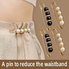 2pcs Removable Waist Adjustment Buckles, Smaller Waist Pins, Trouser Adjustment Buckles, Anti-Light Clasps, Brooches, Women's Pins To Fix Clothes - Multicolor - View 1