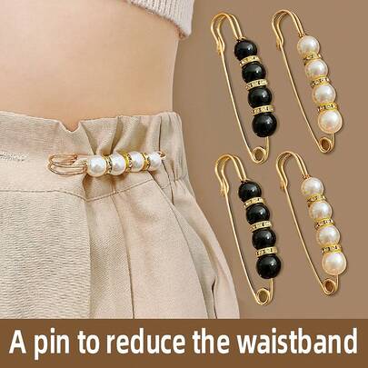 2pcs Removable Waist Adjustment Buckles, Smaller Waist Pins, Trouser Adjustment Buckles, Anti-Light Clasps, Brooches, Women's Pins To Fix Clothes