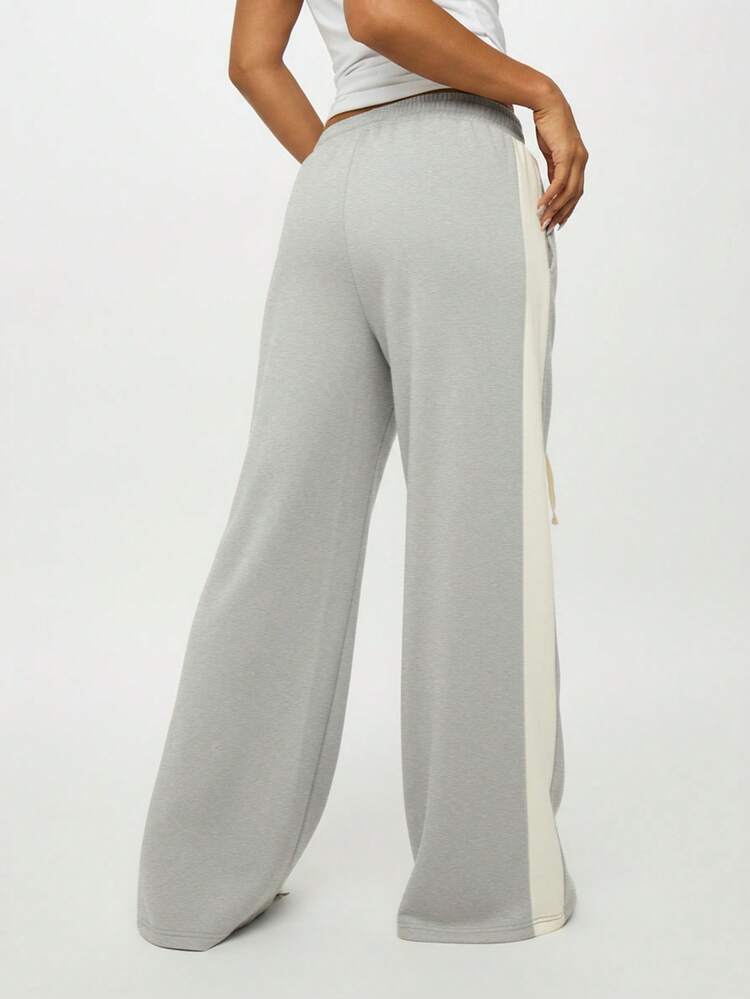 SUMWON WOMEN Wide Leg Sweatpants With Contrast Panels