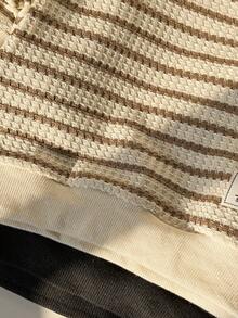 2件套男婴休闲黑白条纹+米色条纹上衣 - 彩色 - 查看 8