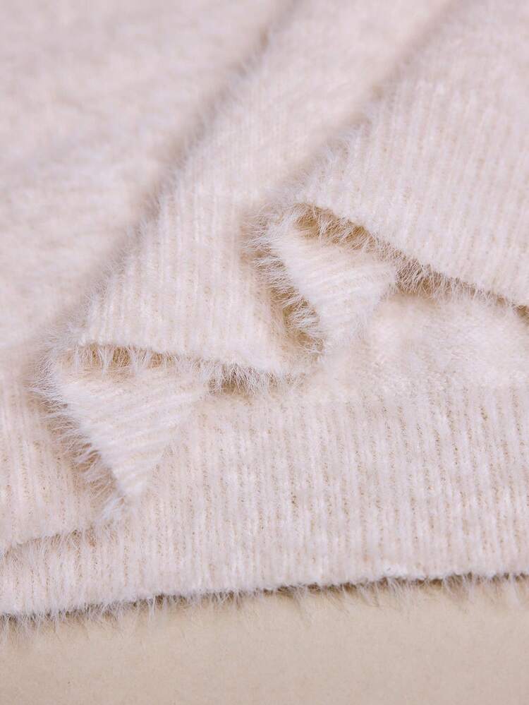 PULL TRICOTÉ COL ROND FEMME, PATCHWORK EN DENTELLE, AUTOMNE/HIVER