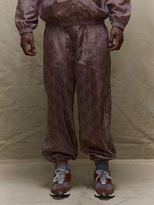 Musero Loose Fit Panel Checkered Track Pants Winter - Multicolor - View 2